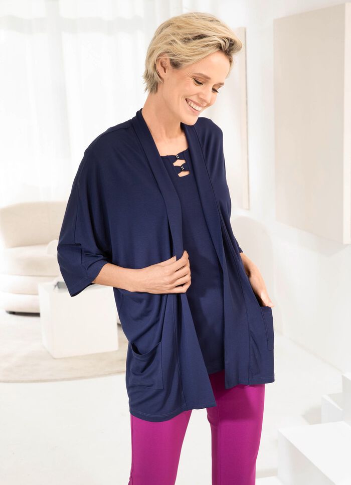 Skjortjacka med p&aring;sydda fickor i 2 f&auml;rger MARIN