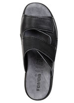 Bekväma herrslippers, bredd K, med kardborreband SCHWARZ