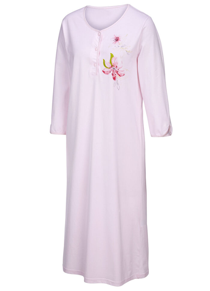 Två-pack nattlinnen, 3/4-lång ärm med knappslå 