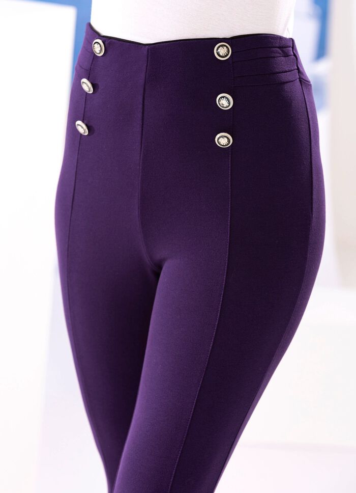 Leggings med quiltade delande s&ouml;mmar 