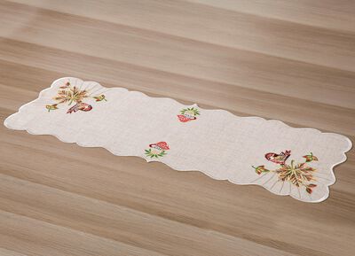 H&ouml;gkvalitativ bords- och rumsdekoration i linne-look 