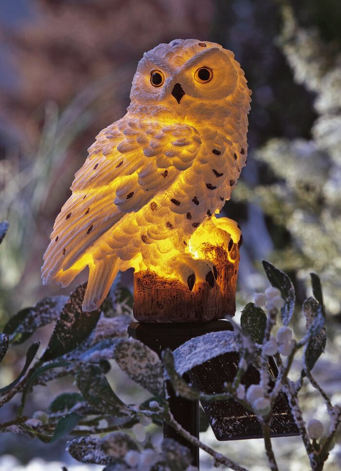 Solar sn&ouml;uggla gjord av polyresin 