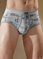 Finribbade kalsonger i fempack med gylf 