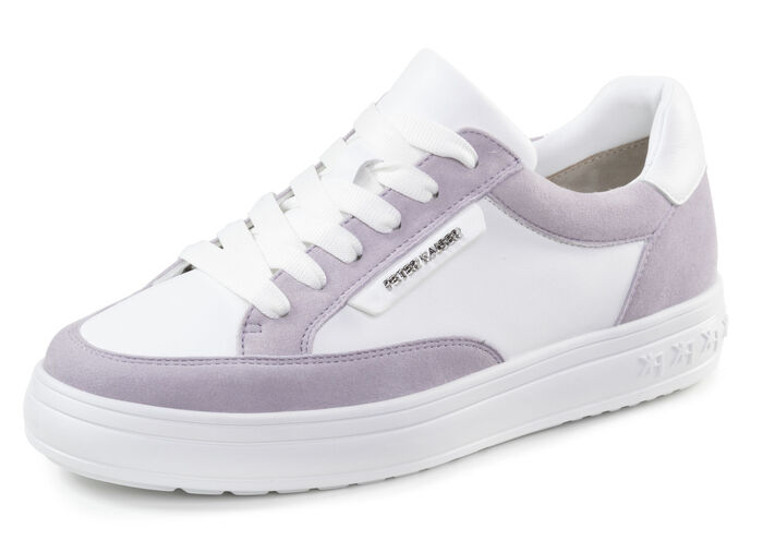 Peter Kaiser sneakers med snörning av nappa och mocka VITLILA