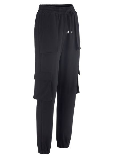 Cargobyxor i joggingbyxstil 