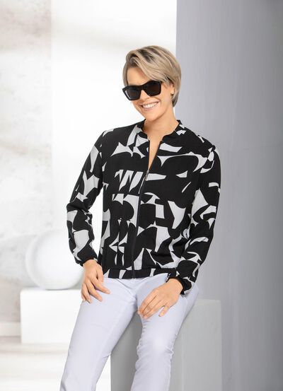 Blusjacka med st&aring;krage 