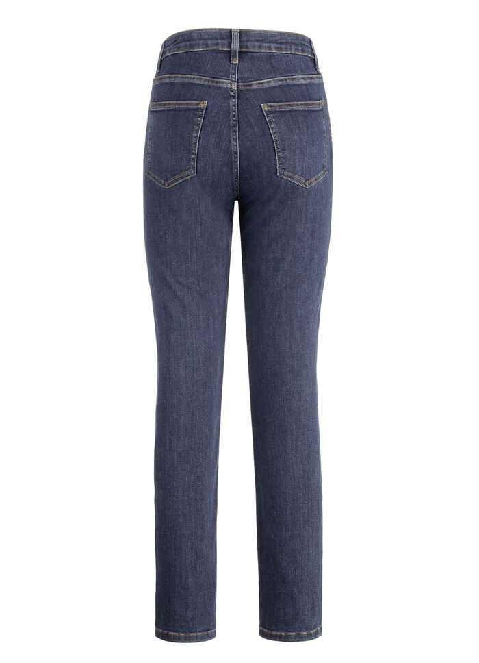 Jeans med handmålade blommotiv 