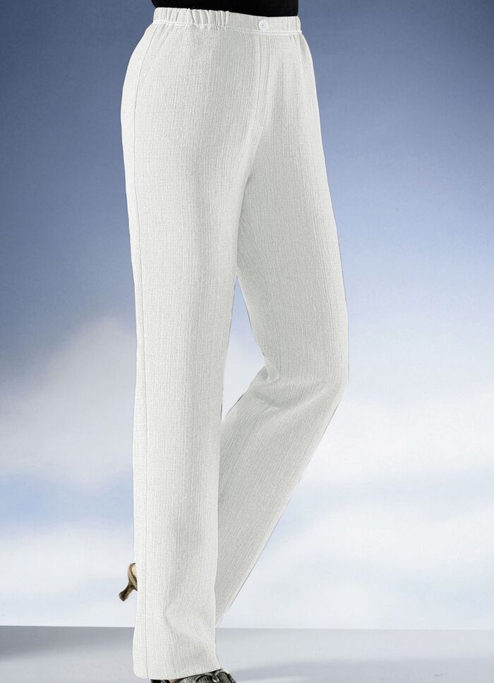 Skrynkelfria, p&aring;dragbara byxor 