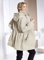 Funktionell jacka med en subtil randig design SAND