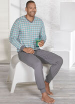 Pyjamas med V-ringning och muddar 