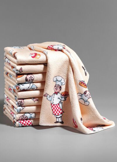 10-delade k&ouml;kshanddukar i mikrofiberdesign 