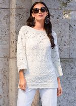 Tr&ouml;ja med dekorativ v&aring;gstruktur 