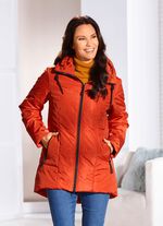 L&aring;ng jacka med v&auml;ndbart regnskydd 