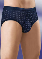 Schiesser tvåpack trosor av fin ribb, med gylf MARIN FÄRGERIGT