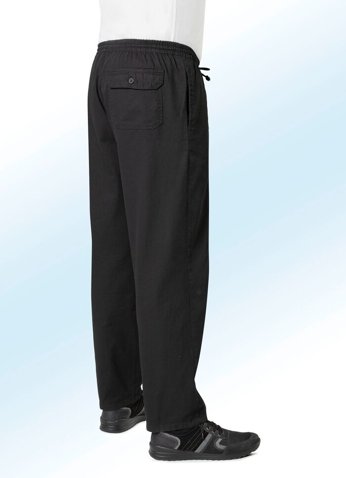 Dra-p&aring;-jeans med res&aring;rlinning och dragsko i 4 f&auml;rger 