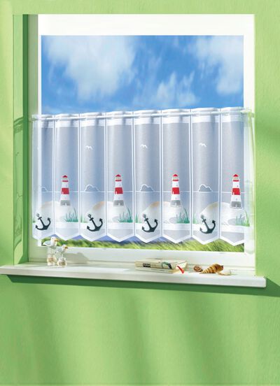 Kort gardin med st&aring;nggenomf&ouml;ring 