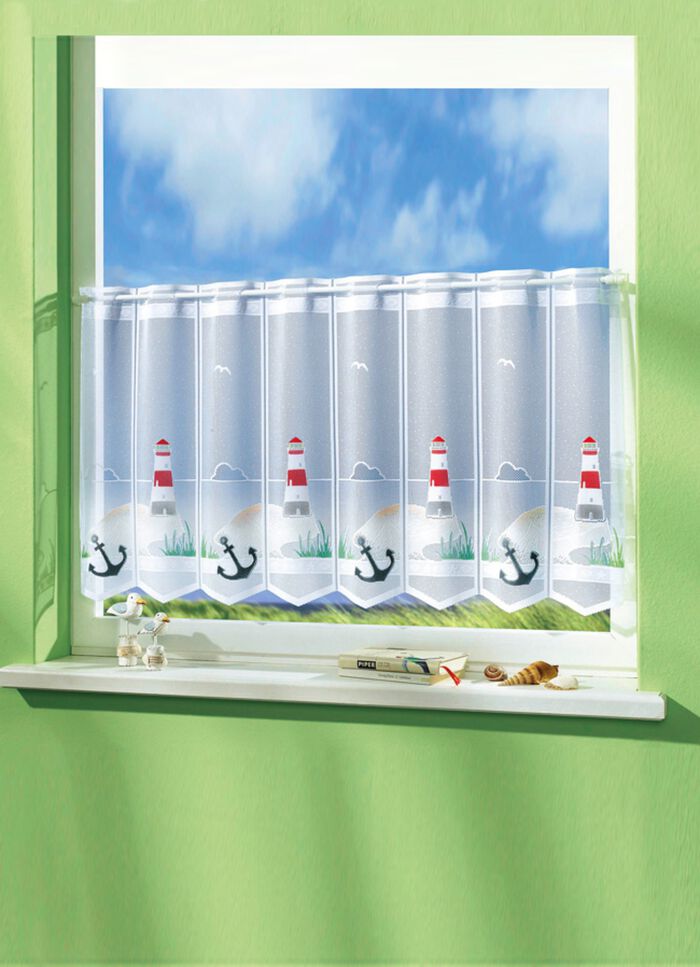 Kort gardin med st&aring;nggenomf&ouml;ring 