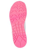 SKECHERS sneakers med sn&ouml;rning med s&ouml;tt hj&auml;rttryck VIT-ROSA