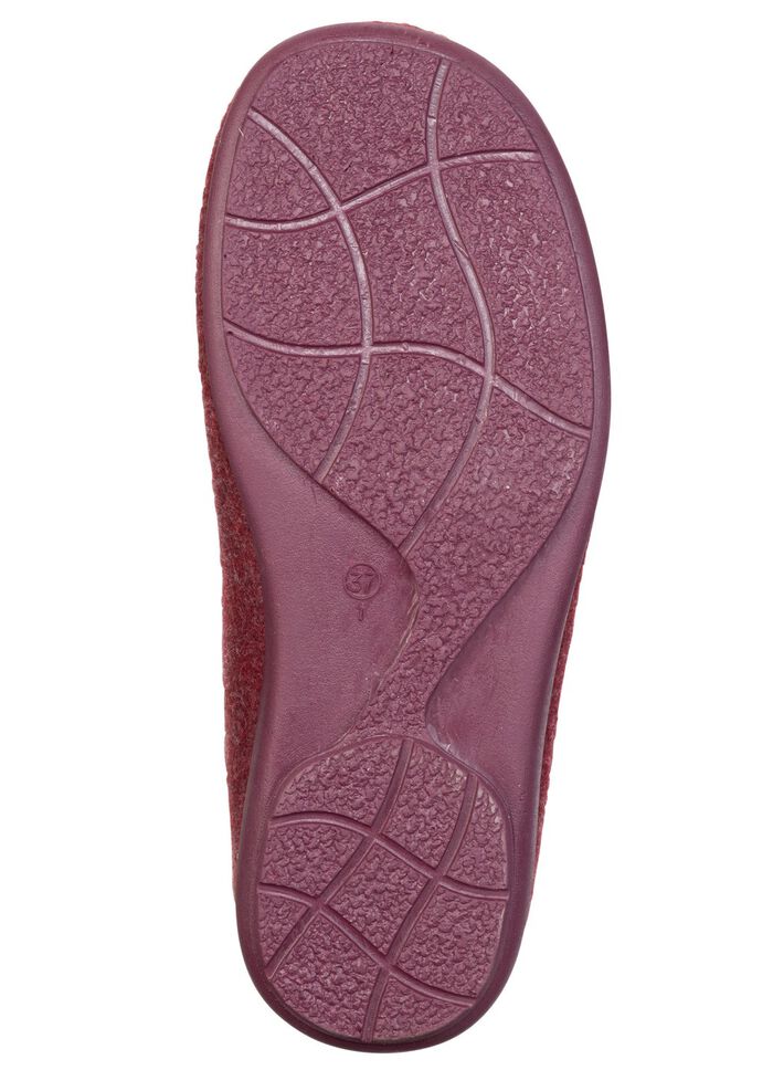 Laurina, klassiska damtofflor, med uttagbar fotb&auml;dd BORDEAUX