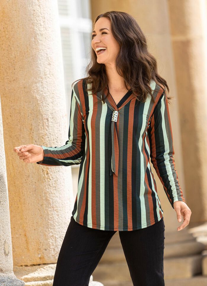 Skjorta med fast knytband 