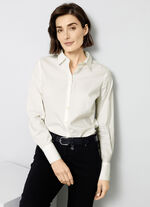 Blus med skjortkrage ECRU