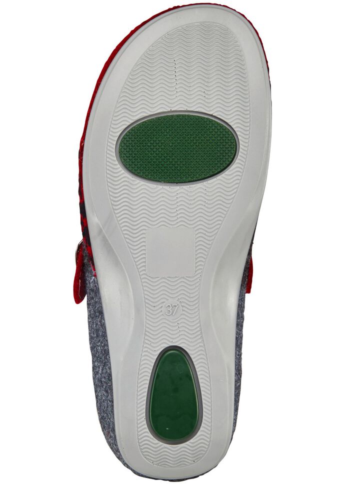 Mubb, klassiska damtofflor, bredd H, med uttagbar fotb&auml;dd 