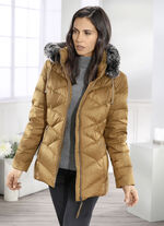 Dunjacka med avtagbar huva 