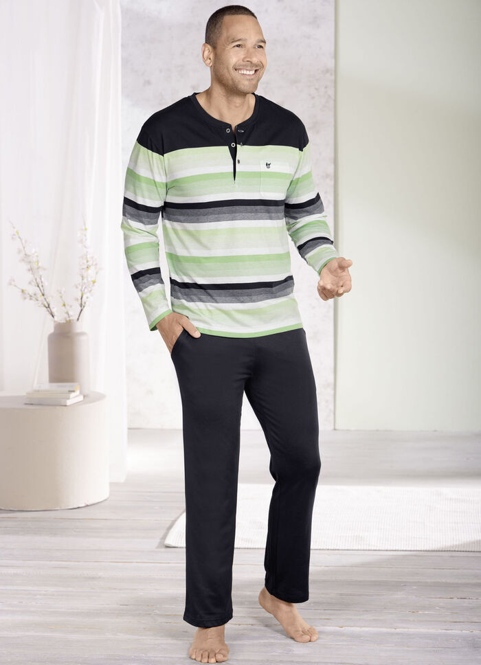 Hajo klimatkomfortpyjamas med knappslå 