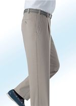 Underbelly jeans med veck BEIGE