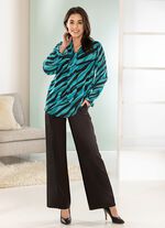 Blus med knytband i halsringningen 