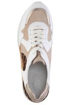 ELENA EDEN sneakers med leopardtryck och metallic kant 