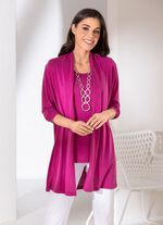 2-delat set best&aring;ende av skjortjacka och linne 