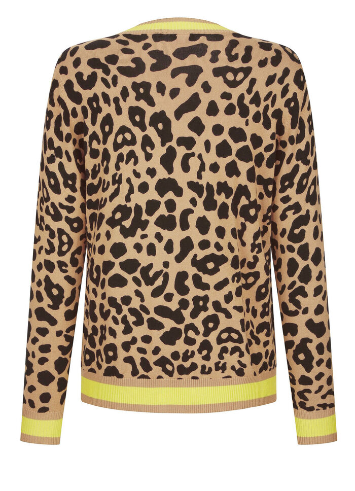 Cardigan med djurpälslook 