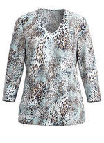 tröja i jacquard finstickad 