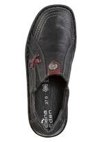 ELENA EDEN tofflor av nappal&auml;der SVART-BURGUNDY