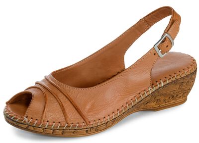 Sandaletter fr&aring;n Gemini med elegant veckdekor 