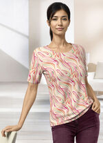 Skjorta med rund halsringning 