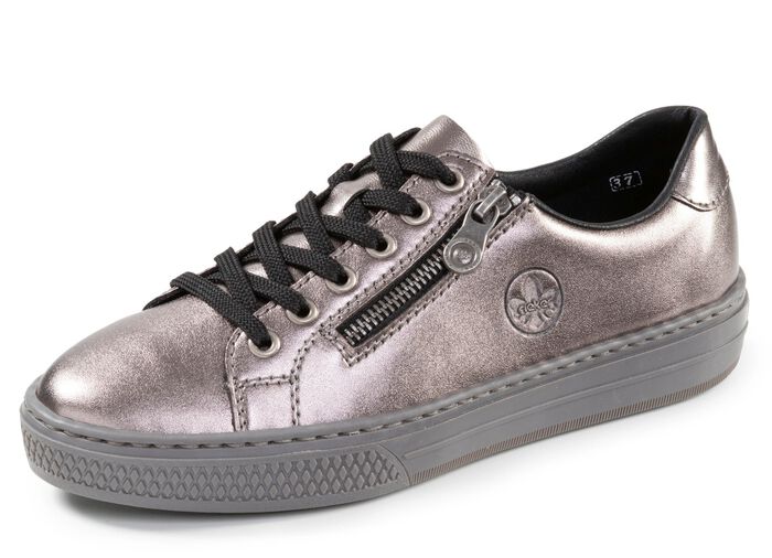 Rieker, trendiga damsneakers med dragkedja 