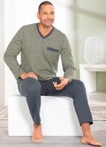 Tv&aring; paket V-ringad pyjamas med &ouml;ppna f&aring;llar 