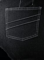 Jeans med croppad linning SVART