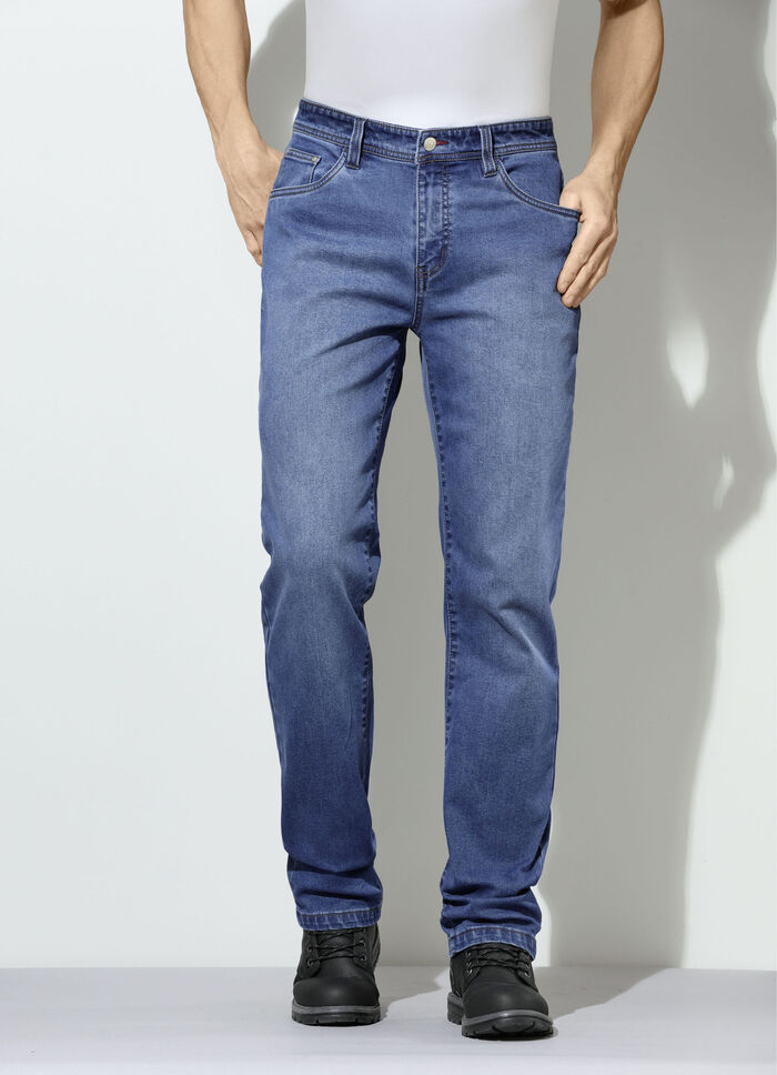 Värmande termojeans i 3 färger JEANSBLÅ