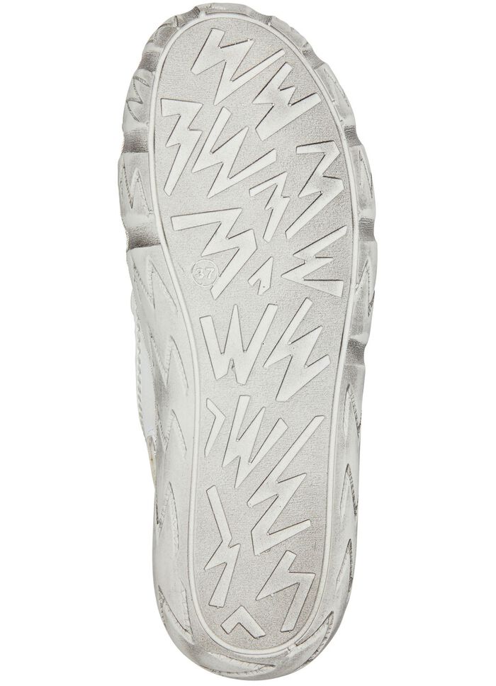 Andrea Conti tofflor i nappal&auml;der VIT-F&Auml;RGERIGT