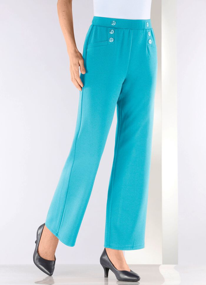 Byxor med dekorativa knappar 