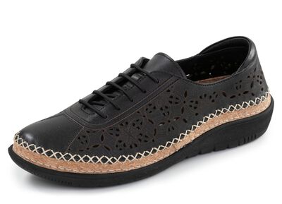 ELENA EDEN, somriga damskor med sn&ouml;rning, vidd H, med uttagbar fotb&auml;dd 