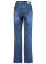 Jeans med moderiktig benvidd  