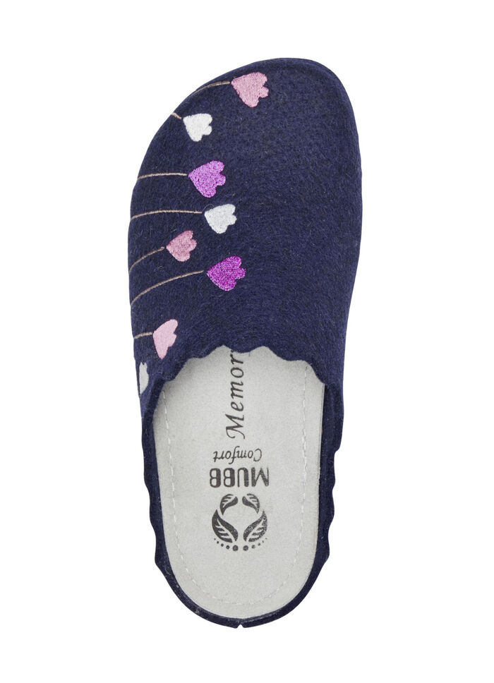 Mubb, klassiska damtofflor, bredd H, med anatomiskt formad fotbädd MARIN