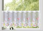 Kort gardin av handfärgad jacquard 
