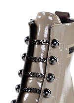 Remonte ankelboots med trendiga dekorativa kedjor i snörningslook TAUPE