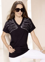 Skjorta med tallriksdekoration 