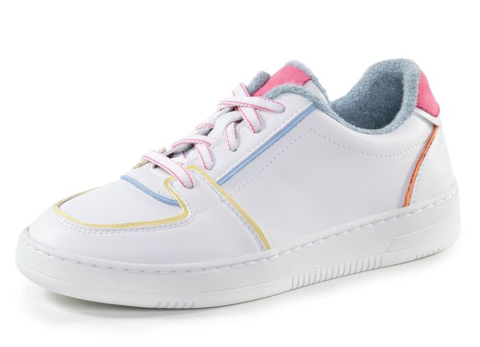 ELENA EDEN sneakers i nappal&auml;der VIT-F&Auml;RGGLAD